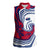 Montserrat Women Sleeveless Polo Shirt with Gecko Illustration Red Blue Wavy Line Design - Wonder Print Shop
