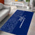 Montserrat Area Rug with Tribal Sea Turtle Illustration Blue Polynesian Pattern Design - Wonder Print Shop