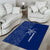 Montserrat Area Rug with Tribal Sea Turtle Illustration Blue Polynesian Pattern Design - Wonder Print Shop