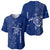 Montserrat Baseball Jersey with Tribal Sea Turtle Illustration Blue Polynesian Pattern Design - Wonder Print Shop