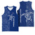 Montserrat Basketball Jersey with Tribal Sea Turtle Illustration Blue Polynesian Pattern Design - Wonder Print Shop