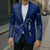 Montserrat Blazer with Tribal Sea Turtle Illustration Blue Polynesian Pattern Design - Wonder Print Shop
