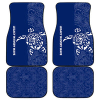 Montserrat Car Mats with Tribal Sea Turtle Illustration Blue Polynesian Pattern Design - Wonder Print Shop