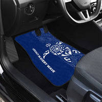 Montserrat Car Mats with Tribal Sea Turtle Illustration Blue Polynesian Pattern Design - Wonder Print Shop