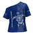 Montserrat Cross Shoulder Shirt with Tribal Sea Turtle Illustration Blue Polynesian Pattern Design - Wonder Print Shop