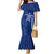 Montserrat Family Matching Mermaid Dress and Hawaiian Shirt with Tribal Sea Turtle Illustration Blue Polynesian Pattern Design - Wonder Print Shop