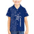 Montserrat Family Matching Mermaid Dress and Hawaiian Shirt with Tribal Sea Turtle Illustration Blue Polynesian Pattern Design - Wonder Print Shop