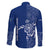 Montserrat Family Matching Puletasi and Hawaiian Shirt with Tribal Sea Turtle Illustration Blue Polynesian Pattern Design - Wonder Print Shop