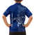 Montserrat Family Matching Summer Maxi Dress and Hawaiian Shirt with Tribal Sea Turtle Illustration Blue Polynesian Pattern Design - Wonder Print Shop