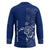 Montserrat Hockey Jersey with Tribal Sea Turtle Illustration Blue Polynesian Pattern Design - Wonder Print Shop
