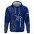 Montserrat Hoodie with Tribal Sea Turtle Illustration Blue Polynesian Pattern Design - Wonder Print Shop