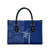 Montserrat Leather Bag with Tribal Sea Turtle Illustration Blue Polynesian Pattern Design - Wonder Print Shop