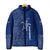 Montserrat Padded Jacket with Tribal Sea Turtle Illustration Blue Polynesian Pattern Design - Wonder Print Shop
