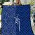Montserrat Quilt with Tribal Sea Turtle Illustration Blue Polynesian Pattern Design - Wonder Print Shop