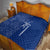 Montserrat Quilt with Tribal Sea Turtle Illustration Blue Polynesian Pattern Design - Wonder Print Shop
