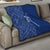 Montserrat Quilt with Tribal Sea Turtle Illustration Blue Polynesian Pattern Design - Wonder Print Shop