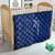 Montserrat Quilt with Tribal Sea Turtle Illustration Blue Polynesian Pattern Design - Wonder Print Shop