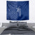 Montserrat Tapestry with Tribal Sea Turtle Illustration Blue Polynesian Pattern Design - Wonder Print Shop