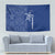 Montserrat Tapestry with Tribal Sea Turtle Illustration Blue Polynesian Pattern Design - Wonder Print Shop