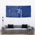 Montserrat Tapestry with Tribal Sea Turtle Illustration Blue Polynesian Pattern Design - Wonder Print Shop