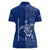 Montserrat Women Polo Shirt with Tribal Sea Turtle Illustration Blue Polynesian Pattern Design - Wonder Print Shop