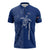 Montserrat Zipper Polo Shirt with Tribal Sea Turtle Illustration Blue Polynesian Pattern Design - Wonder Print Shop