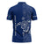 Montserrat Zipper Polo Shirt with Tribal Sea Turtle Illustration Blue Polynesian Pattern Design - Wonder Print Shop