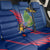 Montserrat Back Car Seat Cover with Cartoon Bird and Island Map Blue Red Stripe Design - Wonder Print Shop