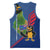 Montserrat Basketball Jersey with Cartoon Bird and Island Map Blue Red Stripe Design - Wonder Print Shop
