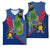Montserrat Basketball Jersey with Cartoon Bird and Island Map Blue Red Stripe Design - Wonder Print Shop