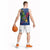 Montserrat Basketball Jersey with Cartoon Bird and Island Map Blue Red Stripe Design - Wonder Print Shop