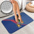 Montserrat Bathroom Set with Cartoon Bird and Island Map Blue Red Stripe Design - Wonder Print Shop