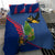 Montserrat Bedding Set with Cartoon Bird and Island Map Blue Red Stripe Design - Wonder Print Shop