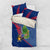 Montserrat Bedding Set with Cartoon Bird and Island Map Blue Red Stripe Design - Wonder Print Shop