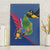 Montserrat Canvas Wall Art with Cartoon Bird and Island Map Blue Red Stripe Design - Wonder Print Shop