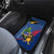 Montserrat Car Mats with Cartoon Bird and Island Map Blue Red Stripe Design - Wonder Print Shop