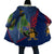 Montserrat Cloak with Cartoon Bird and Island Map Blue Red Stripe Design - Wonder Print Shop