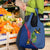 Montserrat Grocery Bag with Cartoon Bird and Island Map Blue Red Stripe Design - Wonder Print Shop