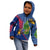 Montserrat Kid Hoodie with Cartoon Bird and Island Map Blue Red Stripe Design - Wonder Print Shop