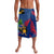 Montserrat Lavalava with Cartoon Bird and Island Map Blue Red Stripe Design - Wonder Print Shop
