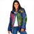 Montserrat Padded Jacket with Cartoon Bird and Island Map Blue Red Stripe Design - Wonder Print Shop