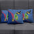 Montserrat Pillow Cover with Cartoon Bird and Island Map Blue Red Stripe Design - Wonder Print Shop