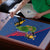 Montserrat Puzzle with Cartoon Bird and Island Map Blue Red Stripe Design - Wonder Print Shop