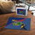 Montserrat Puzzle with Cartoon Bird and Island Map Blue Red Stripe Design - Wonder Print Shop