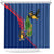 Montserrat Shower Curtain with Cartoon Bird and Island Map Blue Red Stripe Design - Wonder Print Shop