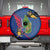 Montserrat Spare Tire Cover with Cartoon Bird and Island Map Blue Red Stripe Design - Wonder Print Shop
