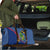 Montserrat Travel Bag with Cartoon Bird and Island Map Blue Red Stripe Design - Wonder Print Shop