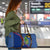 Montserrat Travel Bag with Cartoon Bird and Island Map Blue Red Stripe Design - Wonder Print Shop
