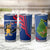 Montserrat Tumbler Cup with Cartoon Bird and Island Map Blue Red Stripe Design - Wonder Print Shop