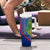 Montserrat Tumbler With Handle with Cartoon Bird and Island Map Blue Red Stripe Design - Wonder Print Shop